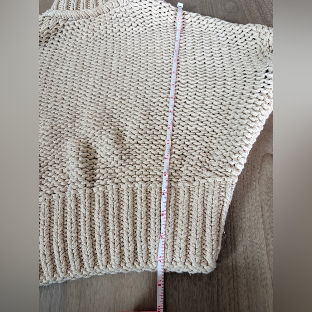 Free People My Only Sunshine Sweater Womens Sz XS Cream Chunky Knit Mock Neck - Picture 7 of 7